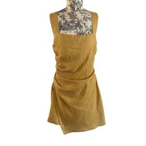NWT REFORMATION Kerrigan Linen Dress in Tuscan Sun 10